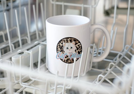 Mug Amoureux des Cat avec texte : Mom Cat | Amoureux des Chats | Sort de Chats | Cadeau | Mug drôle | Tasse de café | Gobelet à café | Tasse à thé | Tasse de thé
