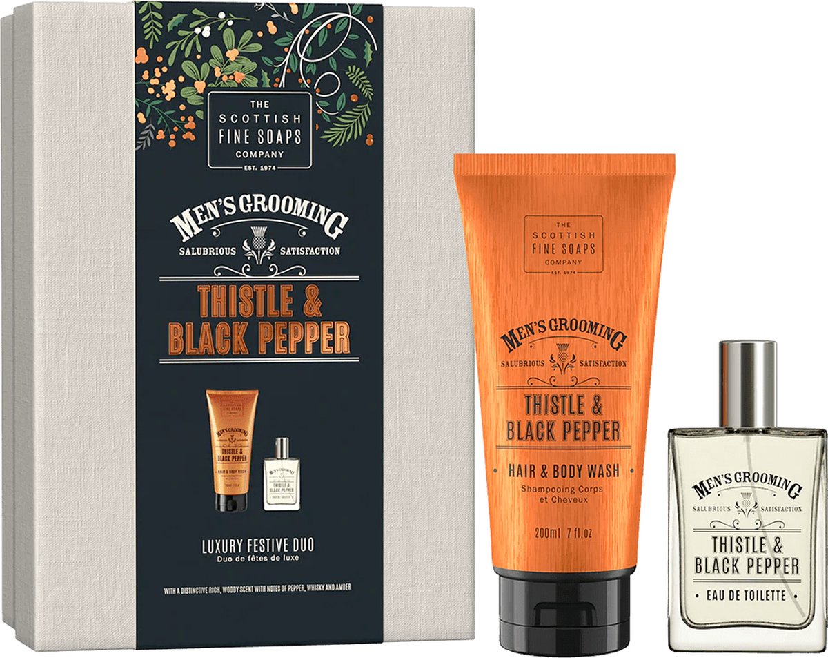 Goedkoopste Thistle & Black Geschenkset Eau de Toilette 50ml en Hair & Body Wash 200ml
