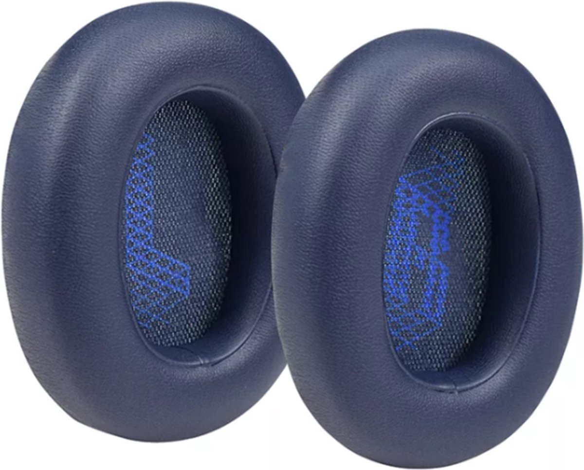 Somstyle Oorkussens Geschikt Voor JBL Live 650BT NC / 660 NC Koptelefoon - 2 Stuks - Zacht Schuim - Eiwitleer - Donkerblauw