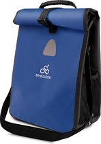Premium fietstas voor bagagedrager + gratis e-book – hoogwaardige bagagedragertas, waterdicht voor fiets, blauw