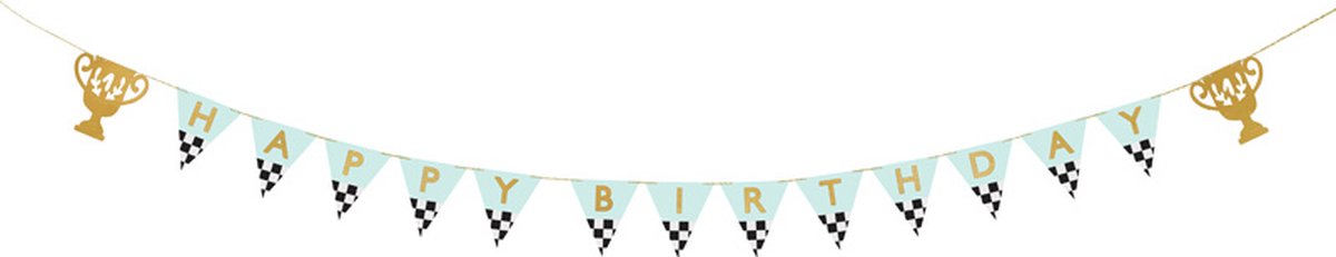 Party Deco Banner - Trofee Gelukkige Verjaardag