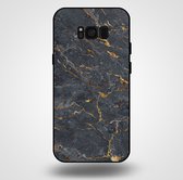 Smartphonica Telefoonhoesje voor Samsung Galaxy S8 met marmer opdruk - TPU backcover case marble design - Goud Grijs / Back Cover geschikt voor Samsung Galaxy S8
