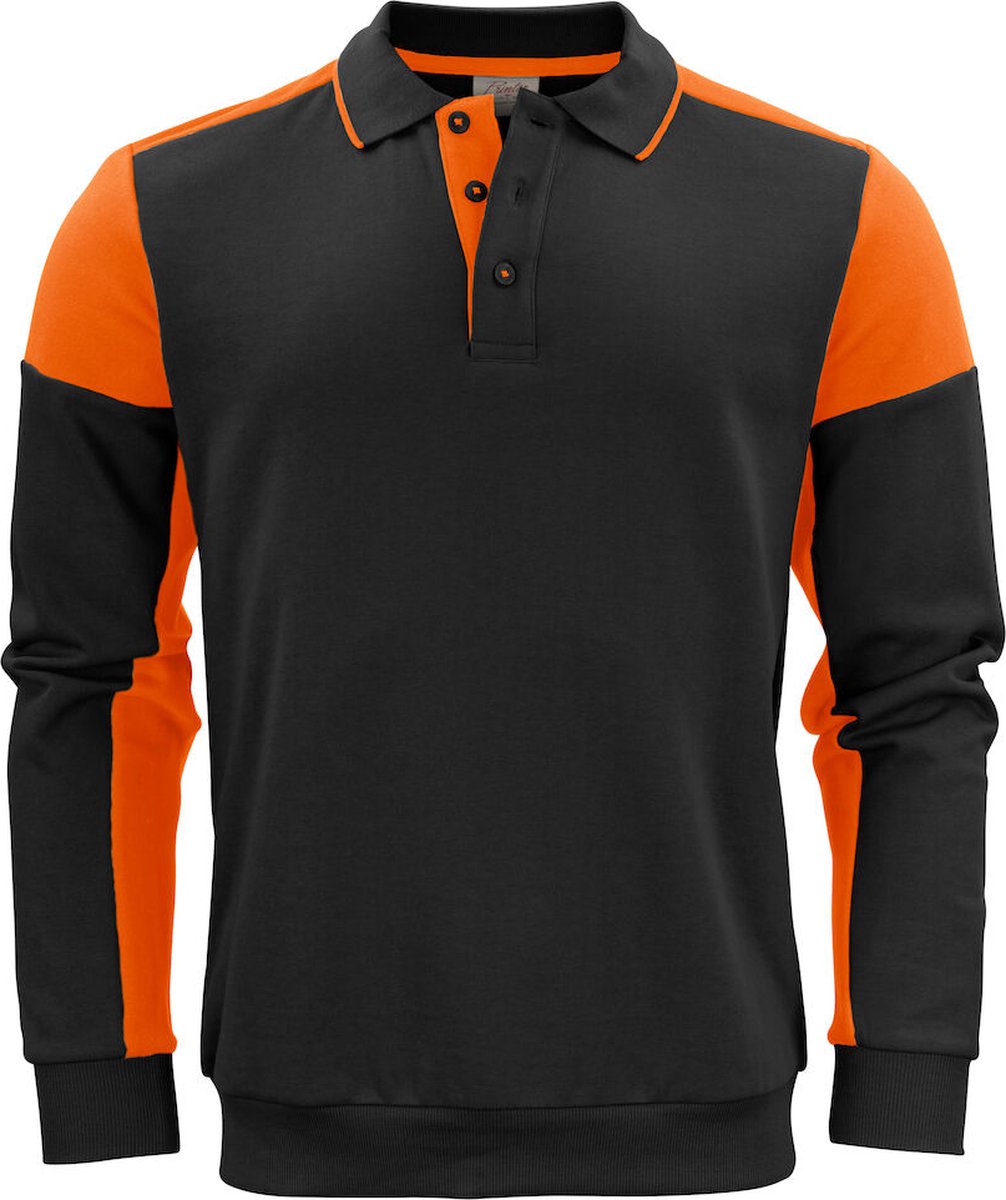 Printer PRIME POLOSWEATER PRIME 2262060 - Zwart/Oranje - XL