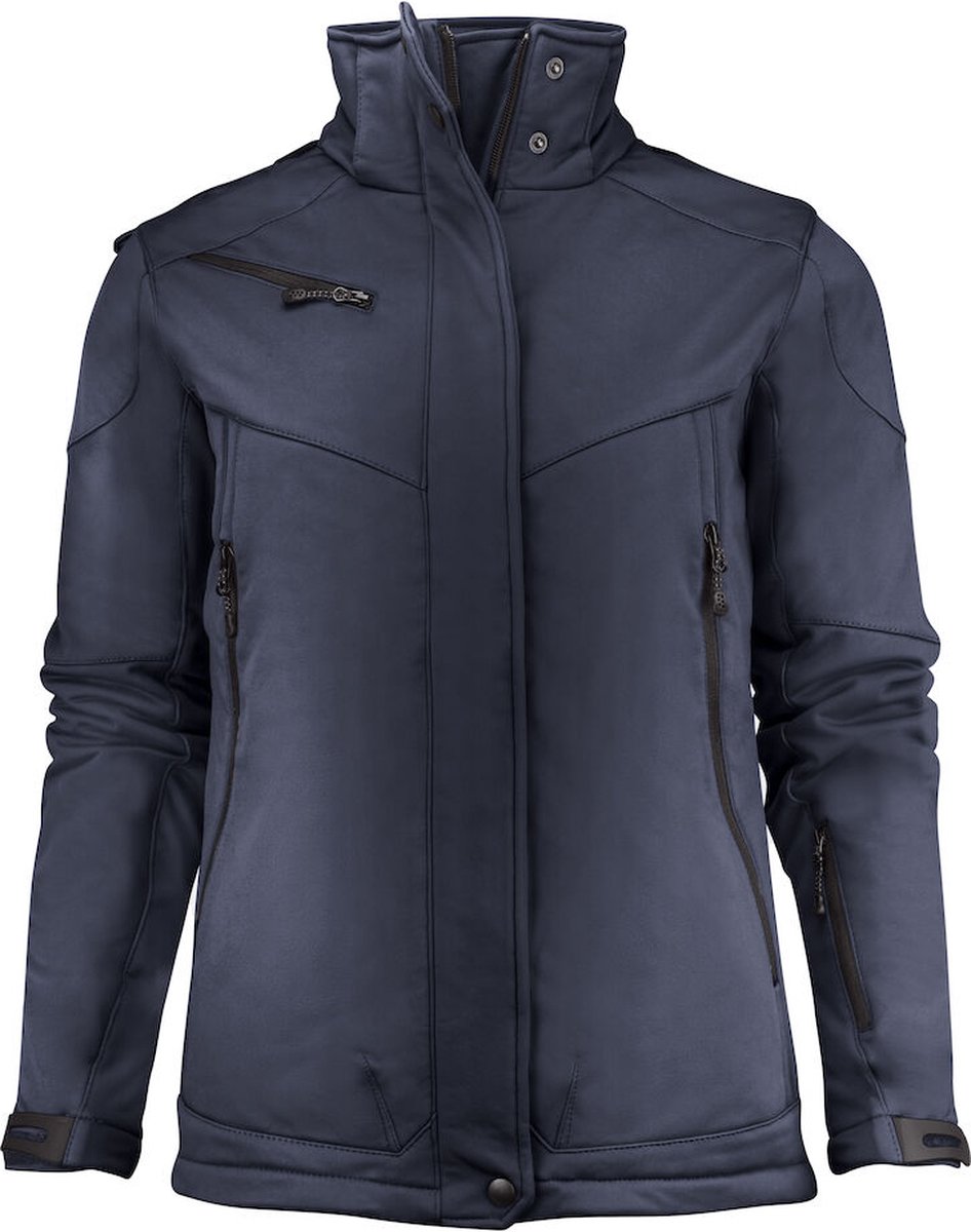 Printer SOFTSHELL JACKET SKELETON LADY 2261041 Marine Blauw