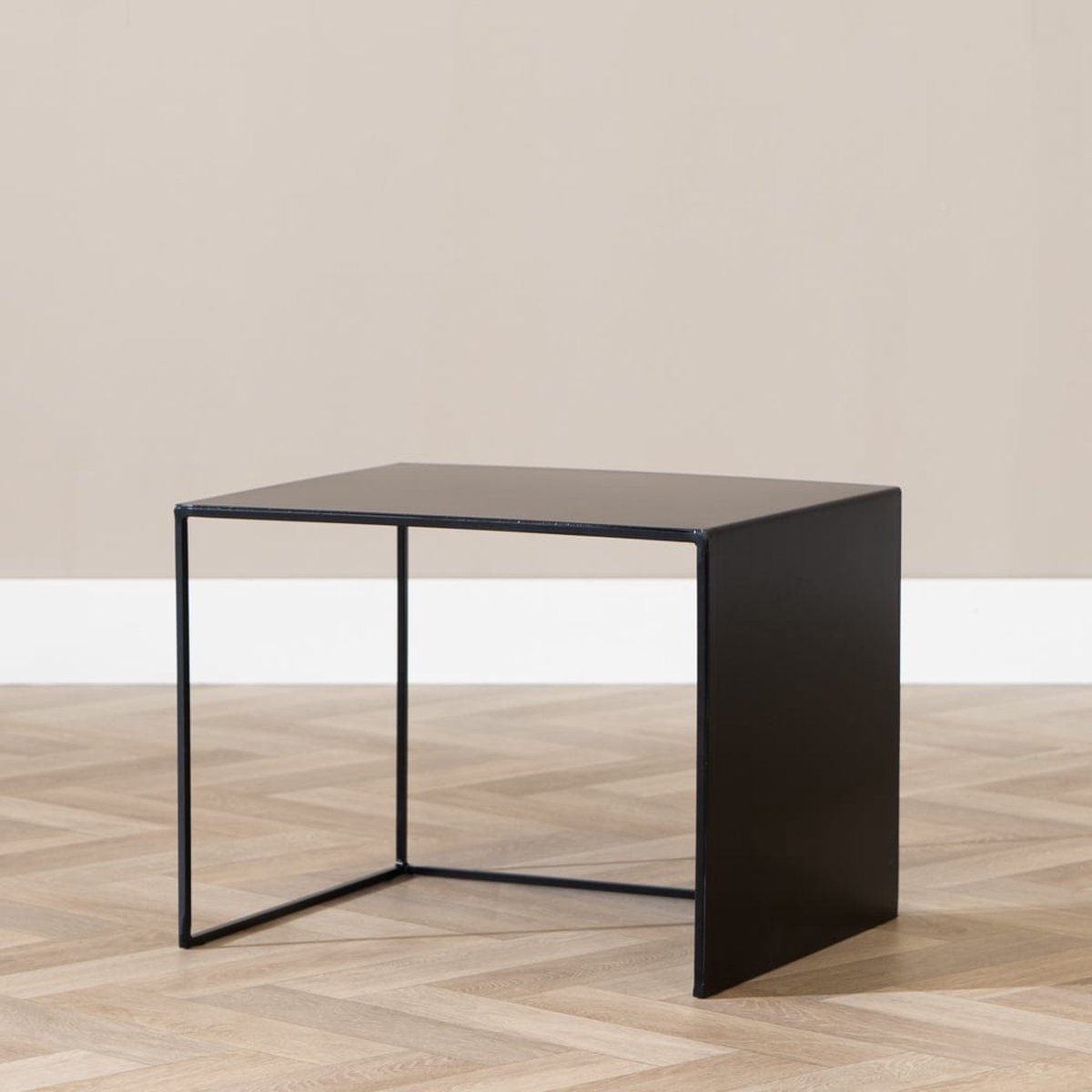 Bronx71® Bijzettafel Bianca metaal zwart 37 cm hoog