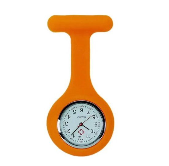 Modieuze Zakhorloge Duurzaam Quartz Horloge Hoge Kwaliteit Strak En Functioneel Verpleegster Horloge Stijlvol Trendy - Oranje