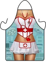 Verpleegster Schort Kookschort - Keuken - Grappig - Erotiek - Lingerie - Heren en Dames - BBQ