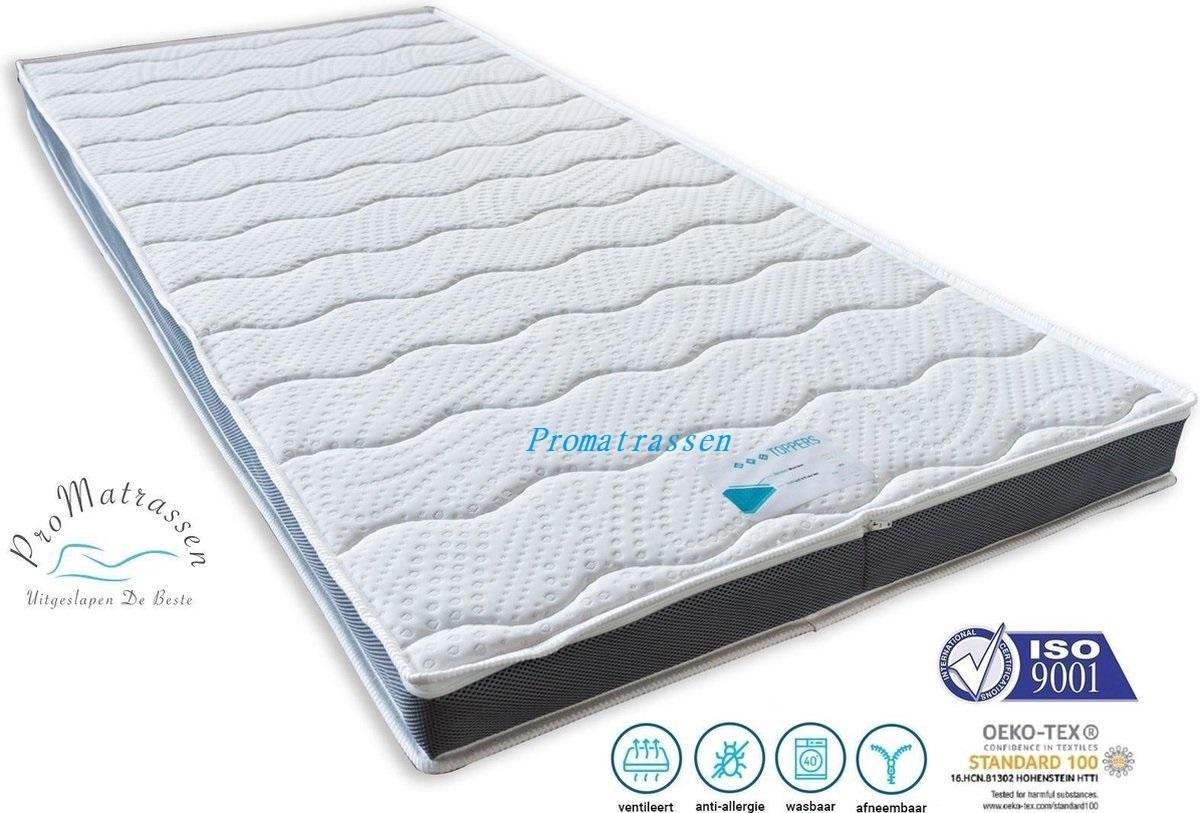 Topdek Matras - Tencel - Origineel Tencel -  3D - Air - Topper - Topdekmatras - Koudschuim – 90x220 - Tencel Tijk - Koudschuim - 13cm dik