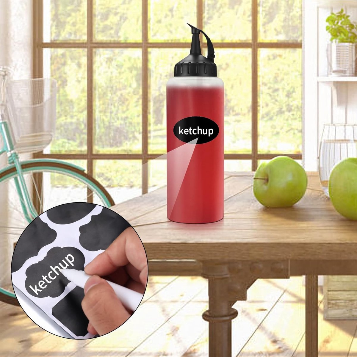 Vogue knijpfles/doseerfles transparant 340ml - K657 - de