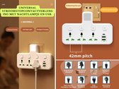 Bol.com Universeel Veelzijdige Elektrische Wandcontactdoosverlenger met USB & LED Nachtlampje aanbieding