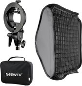 Neewer® - 60x60cm Softbox met Grid en S-type Flitsbeugel - Bowens Mount - Compatibel met Nikon en Canon Flitsers - Voor Professionele Fotografie en Belichting