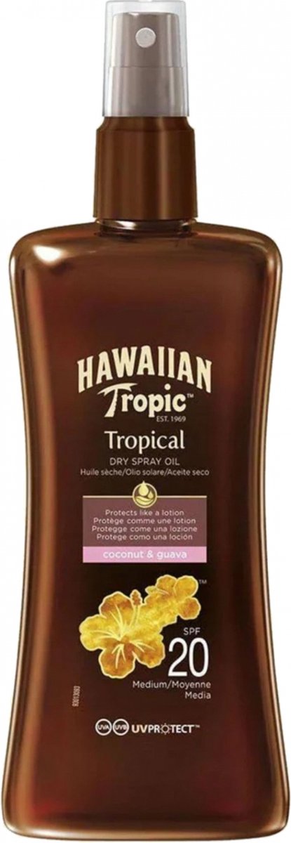Goedkoopste Hawaiian Tropic Protective Dry Spray Oil - SPF20 - 200ml - 1 stuk