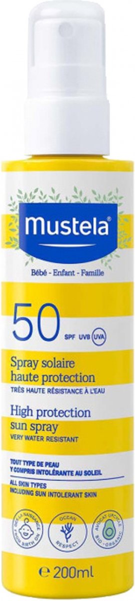 Mustela Bebe-nino Sol Spray Solar Alta Proteccion Spf50 200 Ml