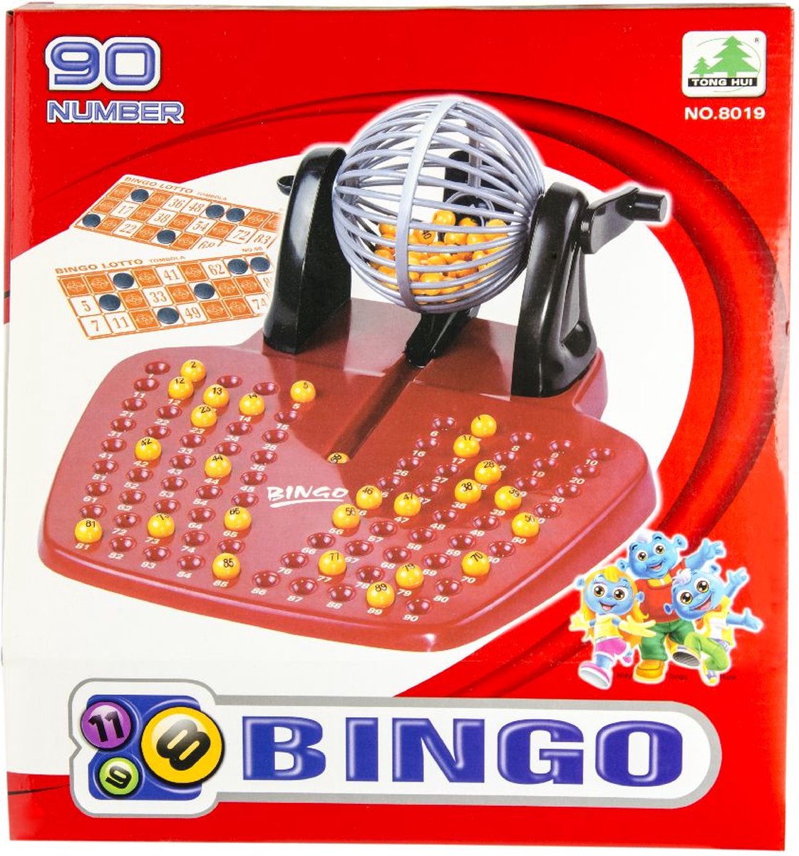 Bingo Spel Bingomolen Bingoballen Bingo kaarten Fiches Spelbord Bingo molen Kunststof Lotto Kinderspel