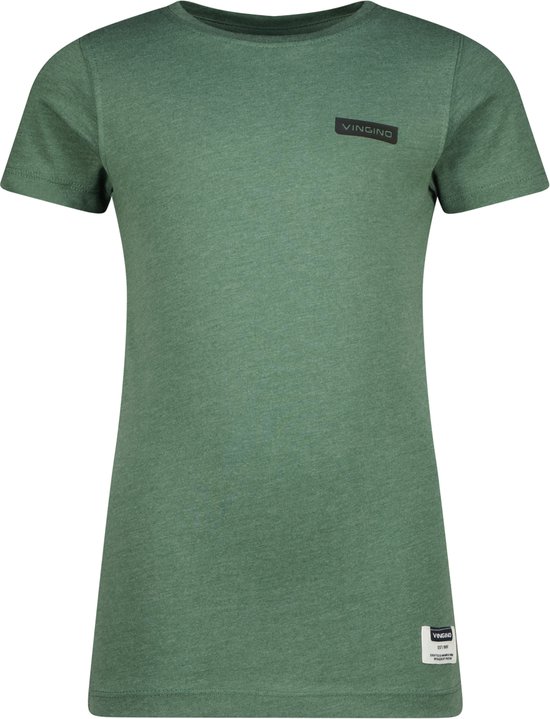 Vingino T-shirt Basic-tee Jongens T-shirt - Biome green - Maat 164