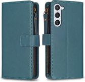 9 Pas - Luxe BookCover Wallet Etui geschikt voor Samsung Galaxy S24 Groen