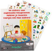Smarfer - Extra STICKERS voor Magnetische pictogrammen voor weekplanner planbord - Kleur - voor kinderen - dagritme – autisme planner - magneetjes - routine