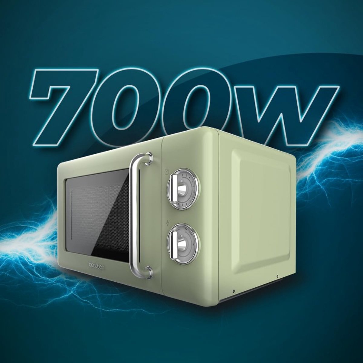 CECOTEC Micro-ondes Cecotec ProClean 3010 Retro 20L 700W Beige pas cher