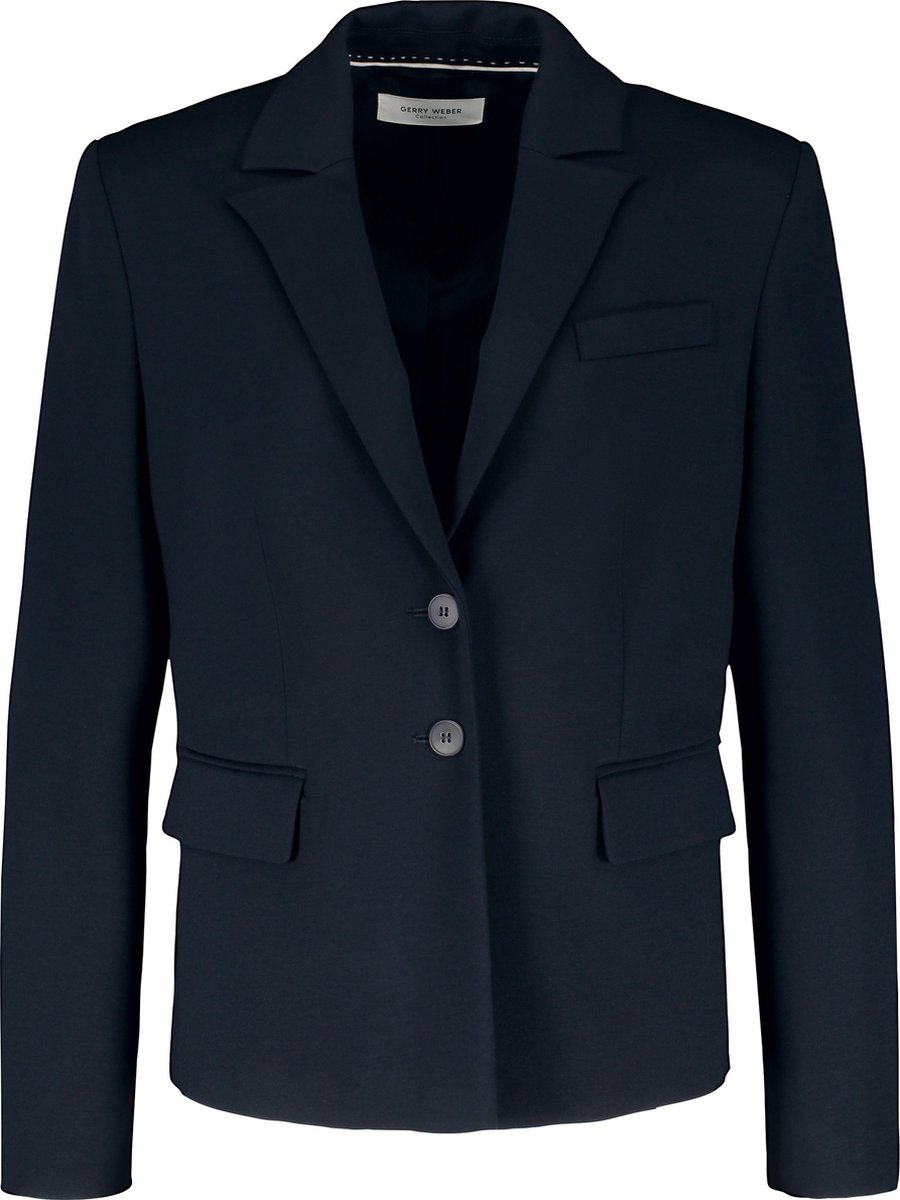 GERRY WEBER Dames Elegante blazer met comfortabele stretch navy-40