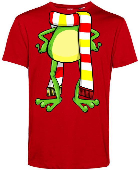 T-shirt Oeteldonk Écharpe Grenouille | Déguisements hommes | Costume de Carnaval | Mauvaise fête | Rouge | taille XXL