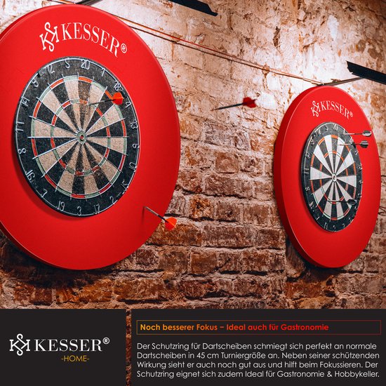 KESSER® Dartbord Surround Rood - Dart Surroundring - Darts Surround Ring bescherming van KESSER® — afbeelding 4