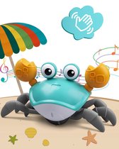 Lopende Krab - Walking Crab - Tummy Time - Babyspeelgoed - Montessori Speelgoed - Bewegend Speelgoed - Met lichtjes en muziek! - Hondenspeelgoed - Bekend van TikTok