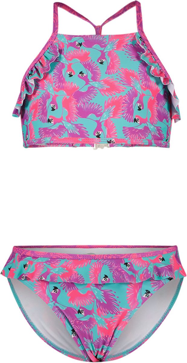 Just Beach J401-5017 Meisjes Bikini - Jungle birds - Maat 158-164