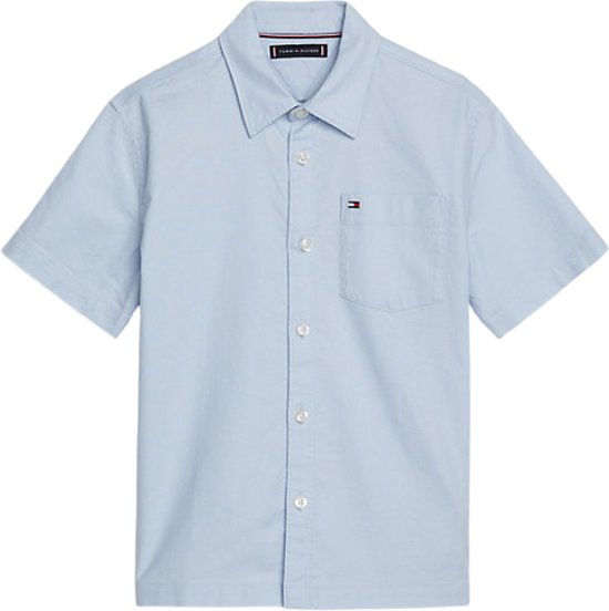 Tommy Hilfiger SOLID OXFORD SHIRT S/ S Chemise Garçons - Blue - Taille 14