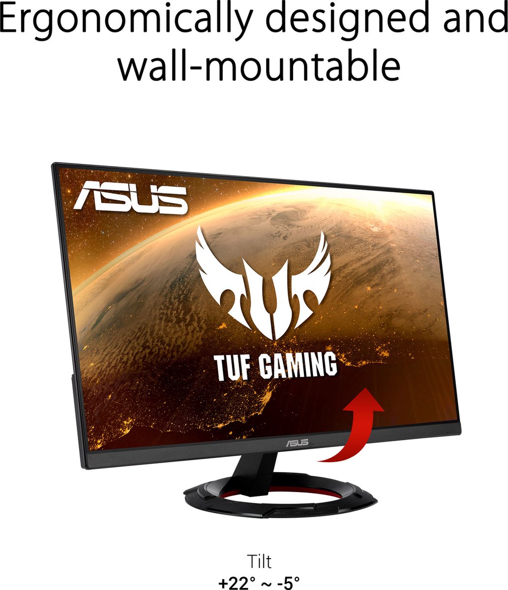 ASUS TUF Gaming VG249Q1R Gaming Monitor 165Hz 23.8 Inch - afbeelding 2