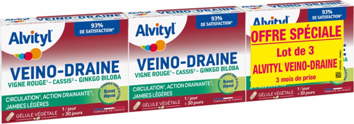 Goedkoopste Alvityl Aderontsteking Verpakking van 3 x 30 Capsules