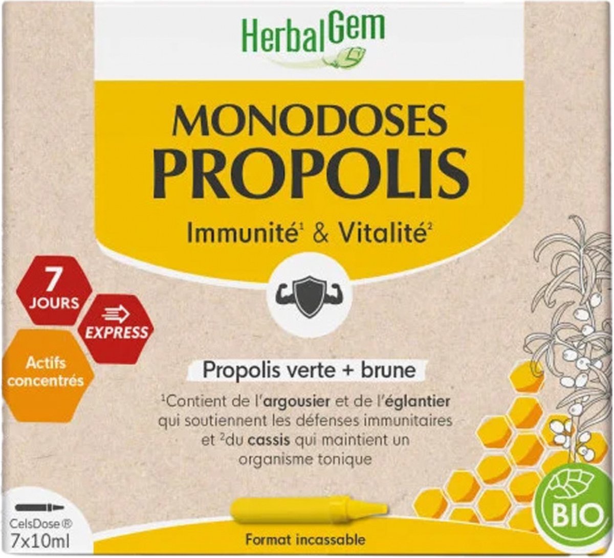 Goedkoopste MONODOSES PROPOLIS 7x10ml - Bio