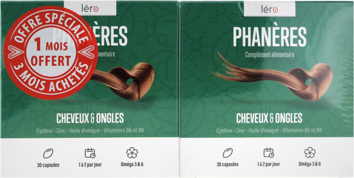 Goedkoopste Léro Phanera Haar en Nagels 90 Capsules 30 Gratis Capsules