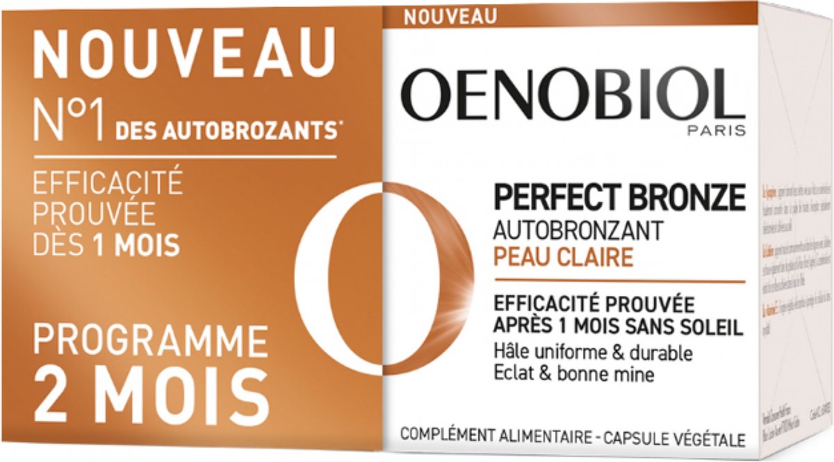 Goedkoopste Oenobiol Perfect Bronze Zelfbruinende Heldere Huid 2 x 30 Capsules Pak