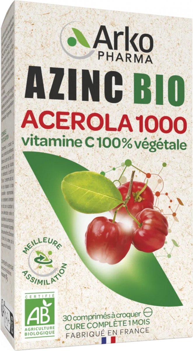 Goedkoopste Arkopharma Azinc Acerola 1000 Organic 30 Kauwtabletten