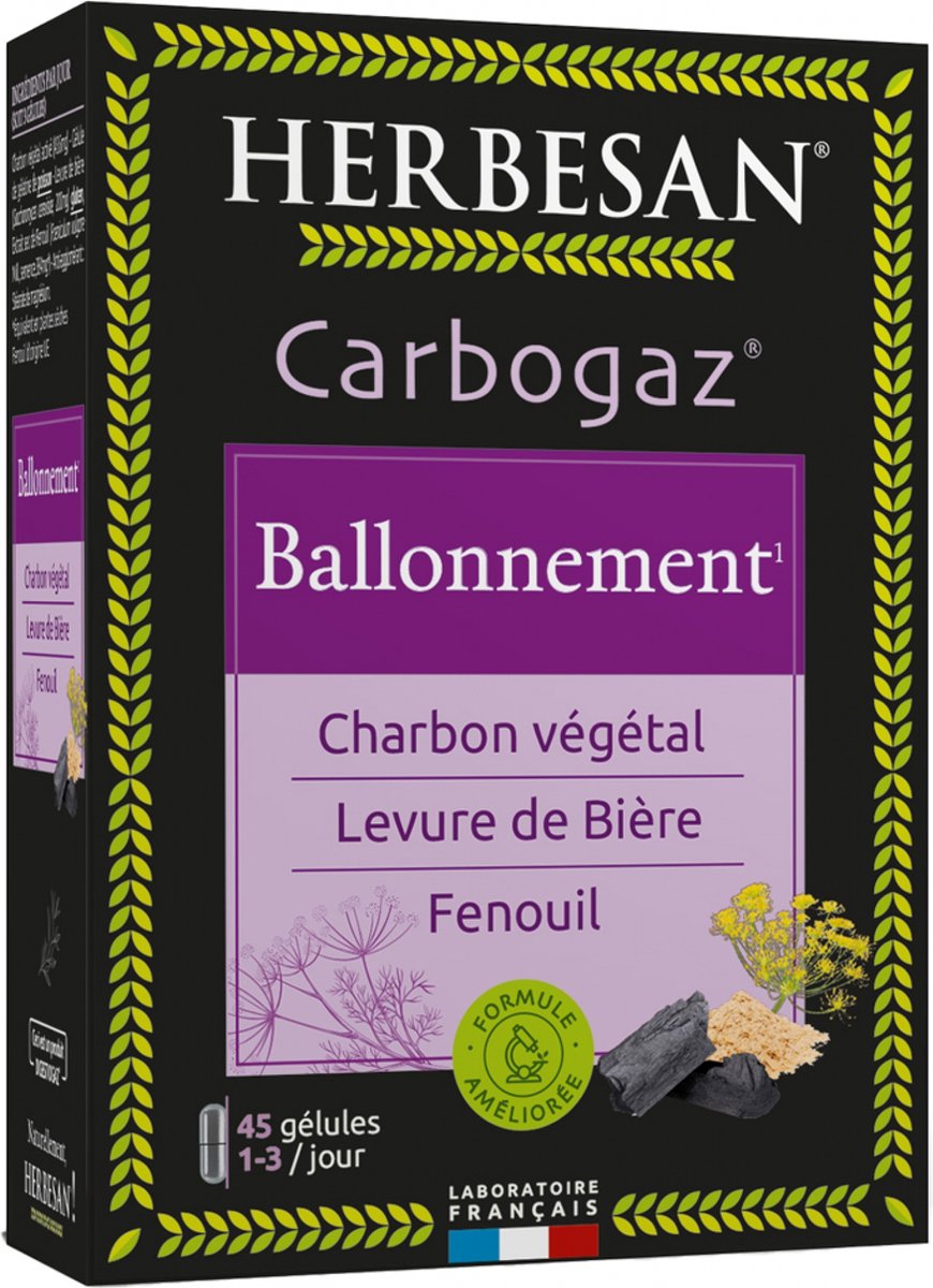 Goedkoopste Herbesan Carbogaz 45 Capsules