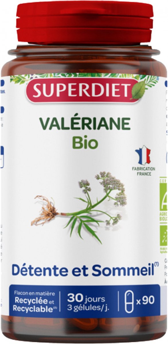 Superdiet Valeriaan Bio 90 Capsules