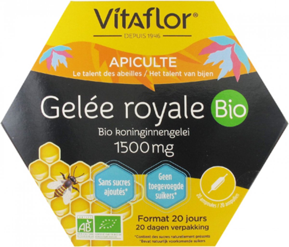 Goedkoopste Vitaflor Royal Jelly 1500 mg Organic 20 Ampullen
