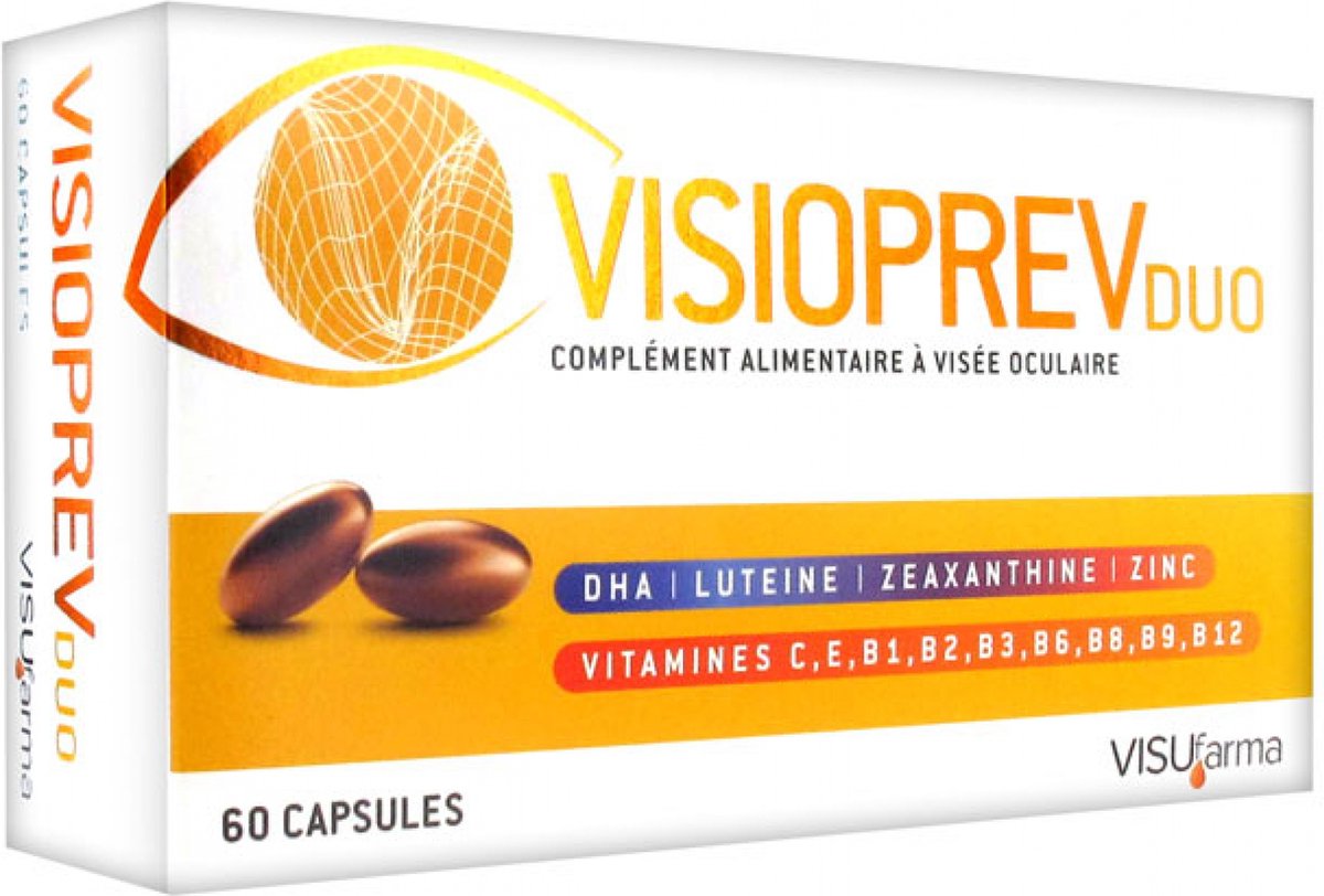 Goedkoopste VISUfarma Visioprev Duo 60 Capsules
