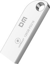 LUXWALLET EliteDrive – USB 2.0 Flashdrive – Ingebouwde Beveiliging – Metalen Behuizing – Stijlvol Design - USB Stick – OTG – 128GB – Zilver
