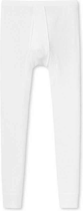 SCHIESSER Original Doppelripp caleçon long (paquet de 1) - caleçon long pour homme avec ouverture blanc - Taille : XXL