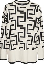 VERO MODA VMSABA ART LS O-NECK LONG PULLOVER Pull Femme - Taille L