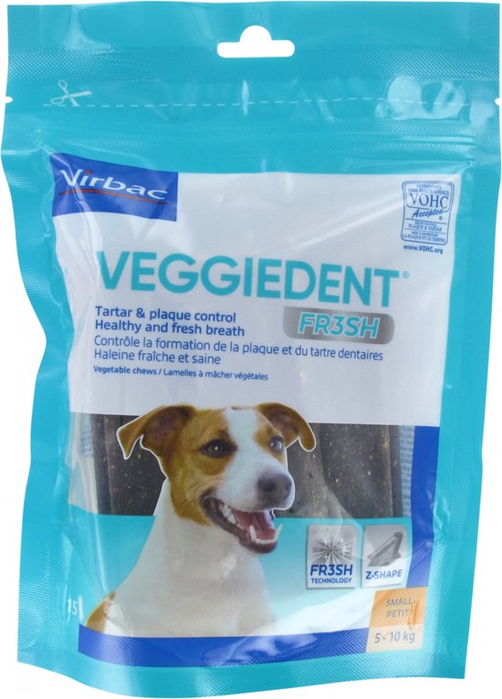 Virbac VeggieDent Kauwstrips Hond tot 10 kg 15 stuks