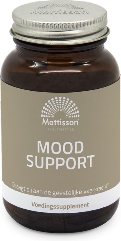 Mattisson - Mood Support - Saffraan, 5-HTP, L-Theanine en Magnesium Tauraat - Voedingssupplement Serotonine & GABA - 60 Capsules