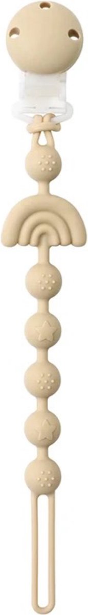 Goedkoopste KimDo - Silicone Speenkoord - Crème - Speenketting - Speenketting - Baby - Speen - Jongen en Meisje - Kraamcadeau
