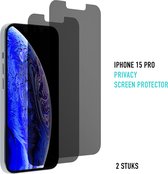 Spy-fy Privacy Screenprotector iPhone 15 Pro met Privacy Filter | Two-pack privacy screens | Met installatiekit | Privacy Screen voor iPhone | Brievenbus geleverd