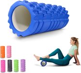 Mobiclinic® FitRoller - Foam Roller - Schuimroller en EVA-schuim - 14x33 cm - Pilates - Yoga - Rekoefeningen - Draagbaar - Multifunctioneel gebruik - Voor het hele lichaam - 3 Intensiteitsniveaus - Blauw