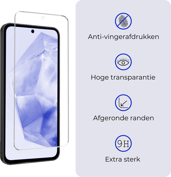 Protecteur d'écran adapté pour Samsung A35 Protecteur d'écran en Glas Tempered Glass - Protecteur d'écran adapté pour Samsung Galaxy A35 5G Protecteur d'écran - 3 PACK