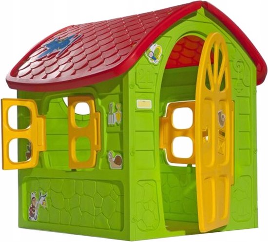 My First Playhouse Kinder Speelhuisje voor Binnen en buiten - Groen - 120 x 113 x 111 cm