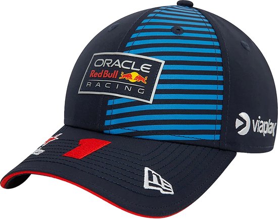 Casquette New Era Red Bull Racing Max Verstappen Team 9forty de couleur bleu marine.