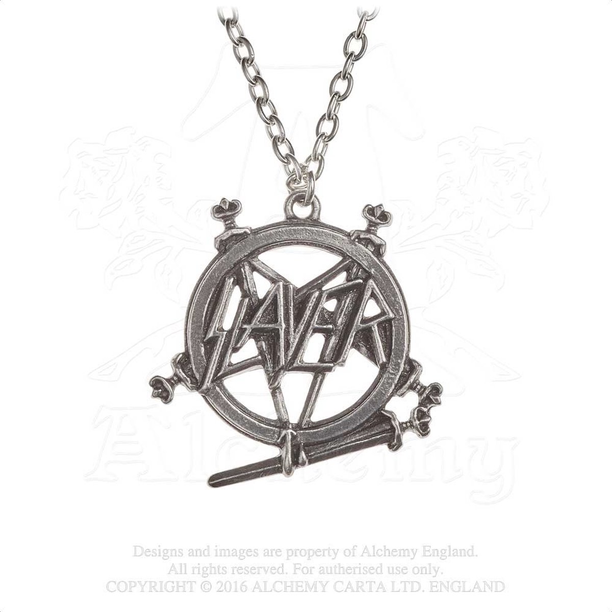Alchemy Slayer - Pentagram Logo Ketting - Zilverkleurig